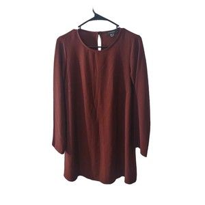 Atmosphere Dress Size 6 Burgundy Long Sleeve